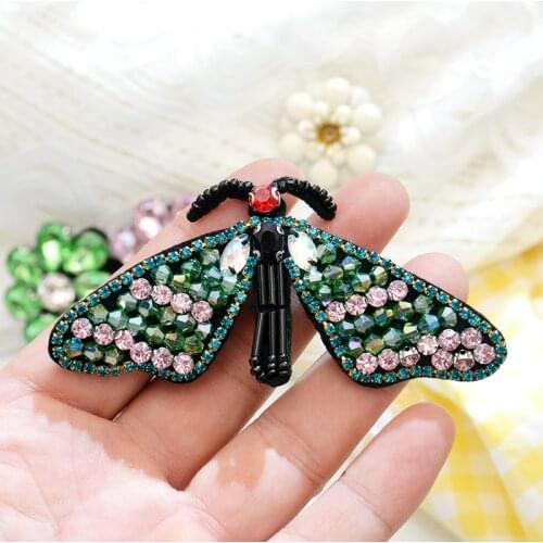 Handmade Beading Butterfly Flowers Insect Patch Clothing Accessories DIY Flower And Bird Clothes Bag Decoration Hand