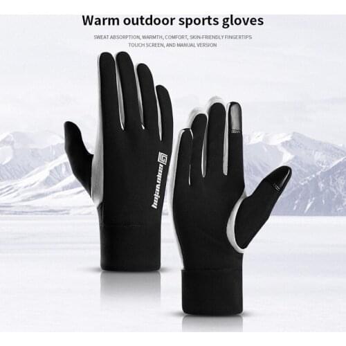 Mens Touchscreen Cycling Gloves Waterproof and Windproof Full Finger Gloves Mountaineering Ski Cycling Equipment