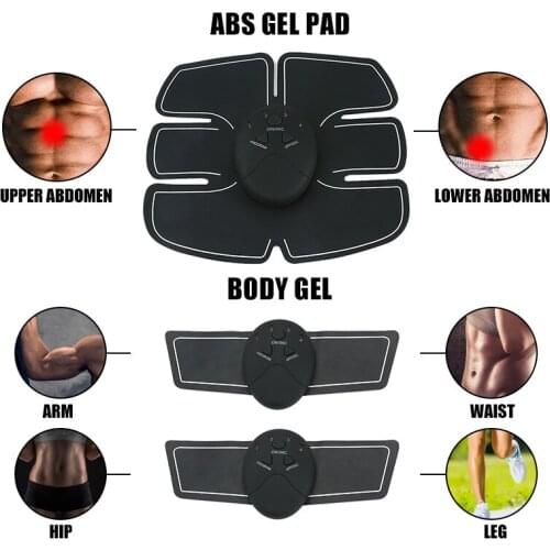 Rechargeable ABS Abdominal Muscle Stimulator Exerciser Muscle Stimulator Home Fitness Abdominal Muscle Sports Trainer Equipment