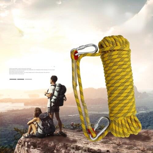 2021 New Climbing Rope 10m/20m/30m Outdoor Emergency Wear Resistant 9mm Diameter High Strength Hiking Accessory Tool