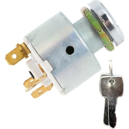 1PC Universal 12V Motorcycle Ignition Switch Kit With 2 Keys 4 Position Switch For 19mm Diameter Panel Hole