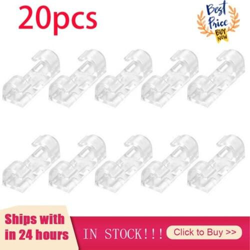 20pcs/lot Cable Organizer Clips Cable Clips Management cable organizer plastic Wire Cord Holder USB Charging Data Line protector