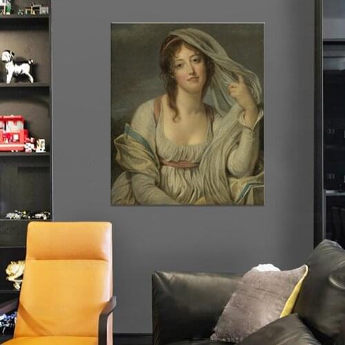 Jean-Baptiste Greuze《Portrait of Madame Van Westrenen of tremaat》Canvas Oil Painting Art Poster Picture Home Decoration