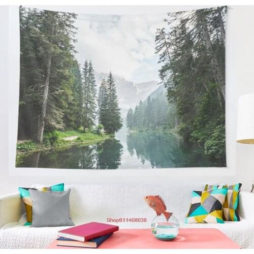 Live the Adventure Lago Di Braies X tapestry witchcraft tapestry Bohemian decoration home decoration Hippie