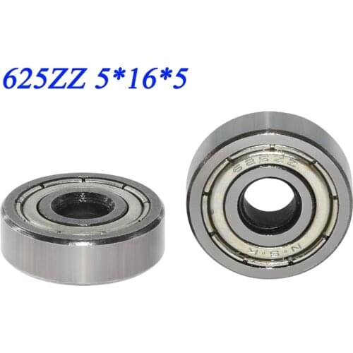 10pcs/Lot Miniature Deep Groove Ball Bearing 625ZZ 5*16*5 mm 3D Printers Parts Ball Bearings 3D Printer Accessories