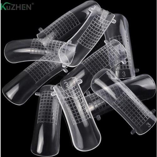 20/100pcs Long Ballerina Nails Clear Coffin Fake Nails Tips ABS Full Cover Pointed Fasle Nails Manicure Charms