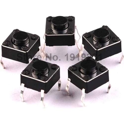 60PCS 6x6x4.3-12mm Tactile Push Button Switch Momentary Tact DIP 6*6*4.3-12mm