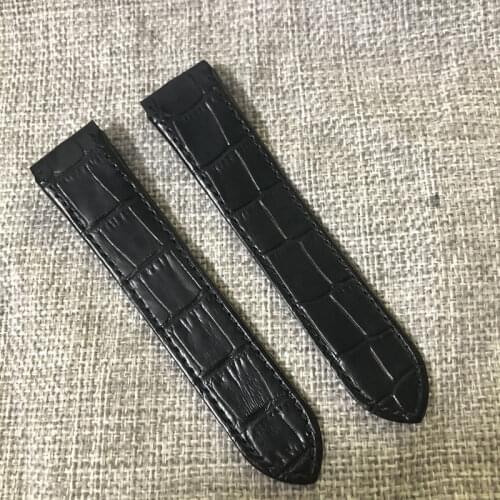 Watch accessories Leather watch belt Santos watch belt 23mm The crocodile leather belt