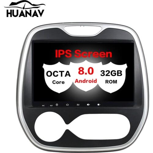 HUANVA Android 8.0 32G Car CD DVD Player GPS navigation For Renault Capture 2016+ multimedia player tape recorder 8-Core Audio