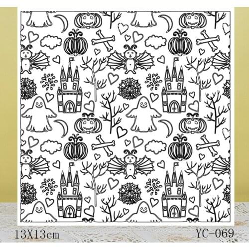 AZSG Halloween element Clear Stamps For DIY Scrapbooking/Card Making/Album Decorative Rubber Stamp Crafts