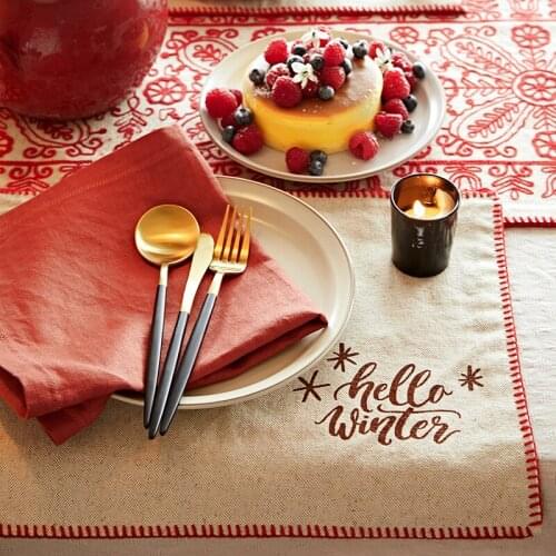 Paper window embroidery wedding cloth placemat linen napkins 30x40cm tea towel table napkin cotton