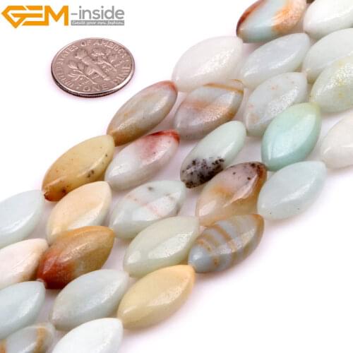 Natural Marquise Amazonite Stone Beads For Jewelry Making 15inches DIY Jewellery FreeShipping Wholesale Gem-inside