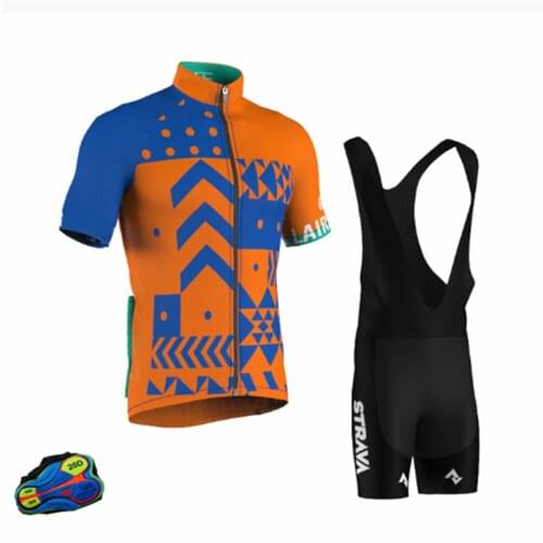 Mountain Bike Short Sleeve Sportswear Set Ropa STRAVA Pro Cycling Jersey Set Mens Cycling Wear Cycling