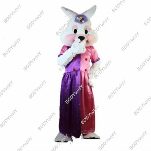 Lovely Rabbit Mascot Costume Fursuit Cartoon Animal Cosplay Parade Fancy Dress Advertising Adults Parade Halloween Ouftits 2019