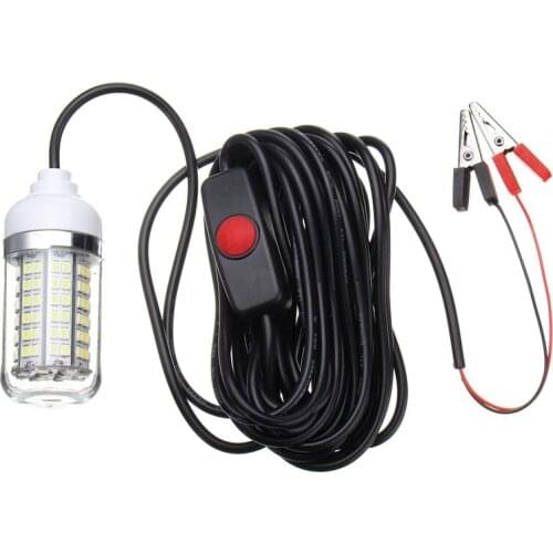 Best Price IP68 Waterproof 7W 2835SMD LED Lamp Bulb With Switch LED Underwater Fishing Squid Fish Lure Light LED Fishing Lamp