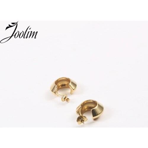 Trendy Earring PVD Gold Finish UFO Style Earring Stainless Steel Tarnish Free Gold Jewelry Wholesale