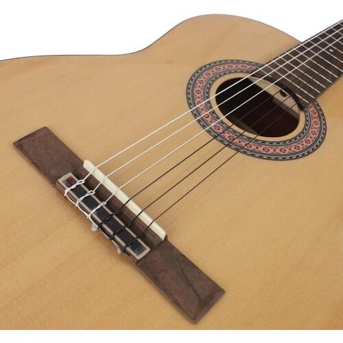 6 Pcs Guitar Strings Classical Guitar String Set Black Nylon Core Silver-Plated Copper 1st-6th