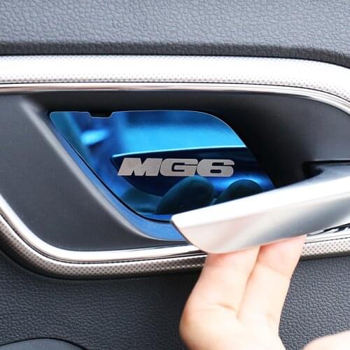 For Morris Garages MG6 2017 2018 2019 2020 2021 Car Door Bowl Decorated Patch Interior Handle Protector Cover Accessories