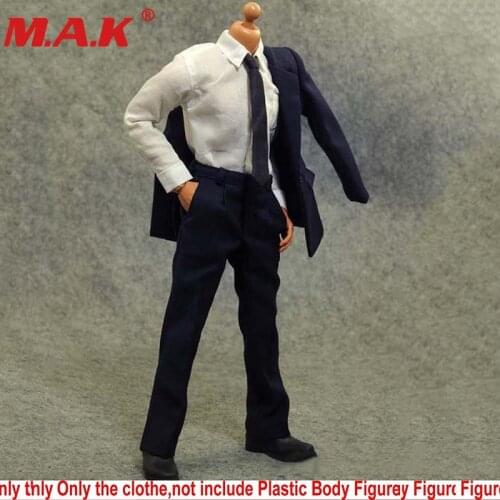 1:6 scale clothes clothing mens boy blue suits male dress fit for 12" action figure toys