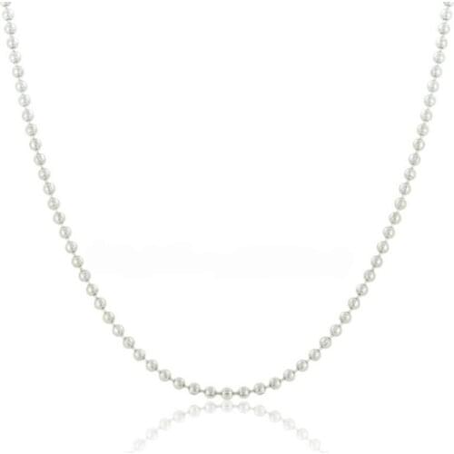 Wholesale Handmade Rhodium Plated Bead Chain Necklace