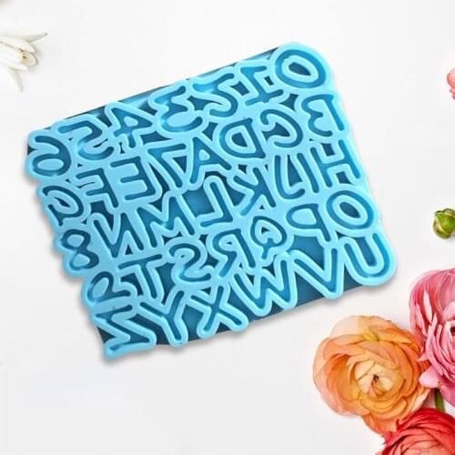English Letters Number Pendant Casting Silicone Mould DIY Crafts Jewelry Making Tools Alphabet Epoxy Resin Mold