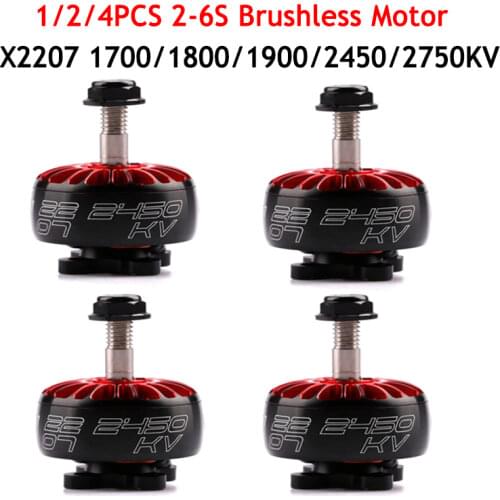 1/2/4PCS iFlight XING 2207 X2207 1700KV1800KV 1900KV 2450KV 2750KV 2-6S Brushless Motor for RC FPV Racing Drone Quadcopter Frame
