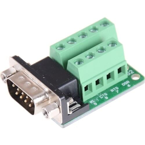 DB9 Connector Terminal Module RS232 RS485 Adapter Signals Interface Converter Male COM D Sub 9Pin Terminal DB9 male adapter