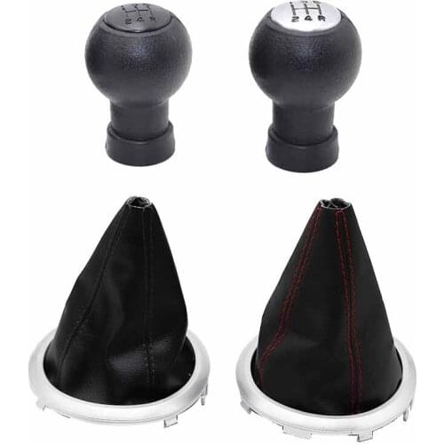 5speed Manual Car Gear Knob Shift Shifter Knob Gear Shifter Collars Chrome Black Cap For Suzuki Swift 05-10 SX4 07-13 ALTO 10-15