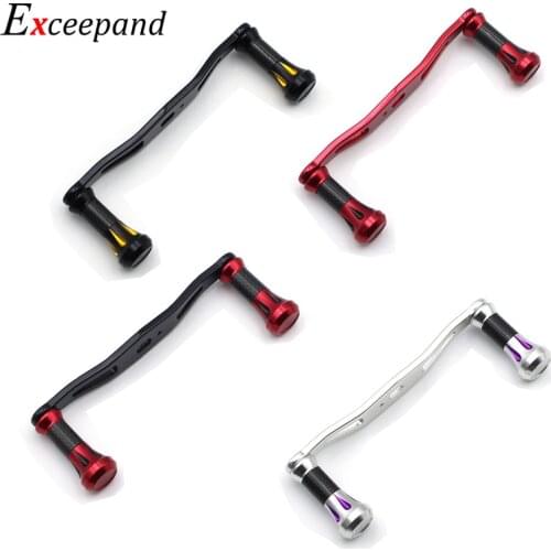 Exceepand Carbon Fiber Tube Baitcasting Fishing Reel Handle Grips for Daiwa Abu Garcia DIY Accessories Tool