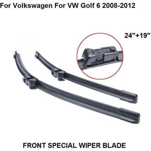 Wipers Blade For Volkswagen For VW Golf VI 6 2008-2012 24''+19'' Car Accessories Auto Rubber Windshield Wiper Prices
