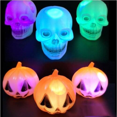 Halloween Lights Haunted House Bar KTV Decoration Supplies Luminous Ghost Head Light Skull Head Night Light Pumpkin Lantern