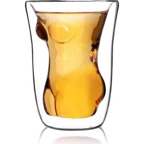 1pcs 160ml Shot Glass Cocktail Beer Skull Glass Whiskey Sexy Vodka Shot Glass Drinking Ware for Home Office Drinkware Bar Tool