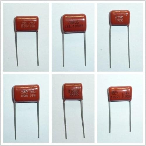 10pcs CBB capacitor 1000V 1KV 102 222 332 392 472 682 822 103 104 124 474 1nF 10nF 100nF Metallized Polypropylene Film Capacitor