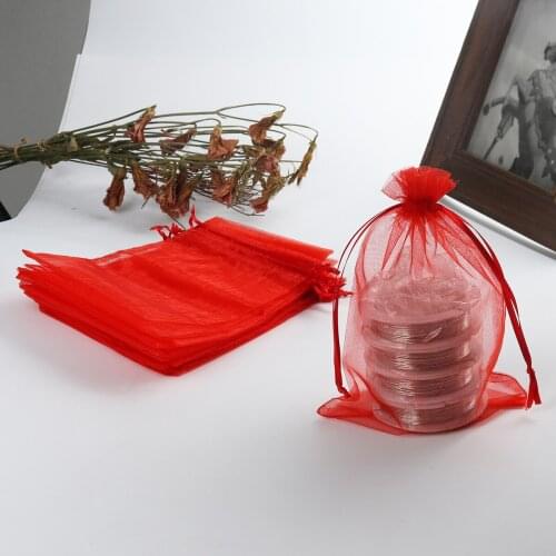 19 Colors Jewelry Bags 16*11cm Wedding Gift Organza Bags Jewelry Packaging Display & Jewelry Pouches Drawstring Rectangle,20 Pcs