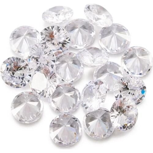 2.5/3/4/5/6/7/8/9/10mm Cubic Zirconia Cabochons Rhinestone Grade A Faceted Diamond Mixed Clear For DIY Jewelry Making Handicraft