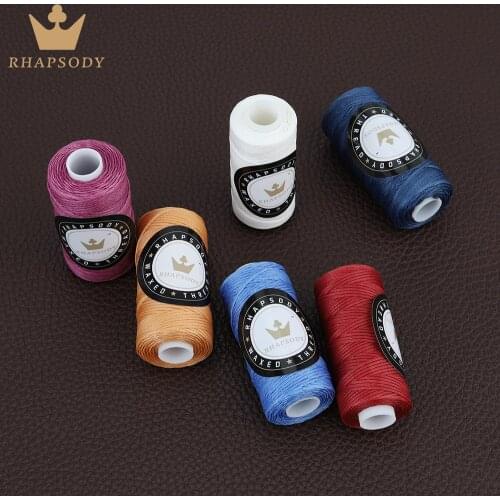 36Color 0.8MM 150D Leather Waxed Thread Cord DIY Hand Polyester Stitching Thread Multicolor For DIY Handicraft Sewing Tools 50M