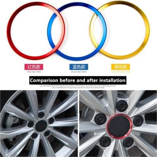 4pcs Car Styling Ring Wheel Hub Decoration Circle Stickers Fit For Alfa Romeo 159 147 156 Giulietta Mito Auto Accessories