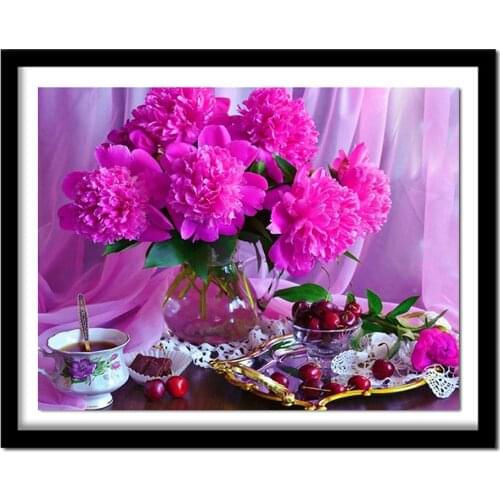 5D Diamond Painting Flower Full Square Diamond Embroidery Set Diamond Cross Stitch Rhinestone Home Decoration