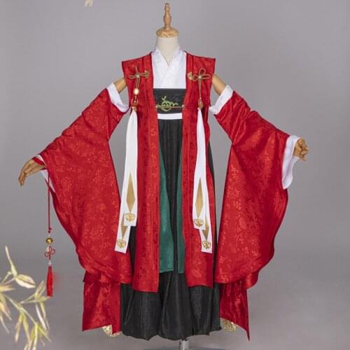8 Designs Female Lolita Adult Women Animation Red Black Cosplay Costume Hanfu for Mobile Game A Dream of JiangHu -Chu Liu Xiang
