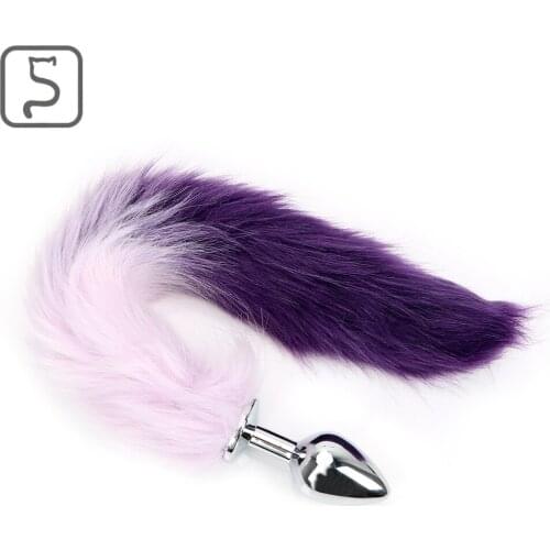 Fox Tail Plug Anal Toys For Women Stainless steel Anal Bead Butt Plug Stimulator Sex Products Flirting Toys For Women