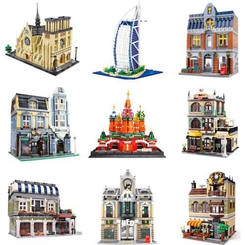 DHL IN STOCK 15001 15002 15003 15004 15005 15006 15007 15008 15009 15010 15011 15012 15036 House Model Building Block Brick Toys