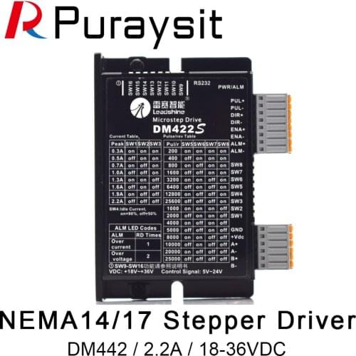 Leadshine 2Phase Stepper Motor Driver DM422S Supply Voltage 18-48VDC Output 0.3-2.2A Current