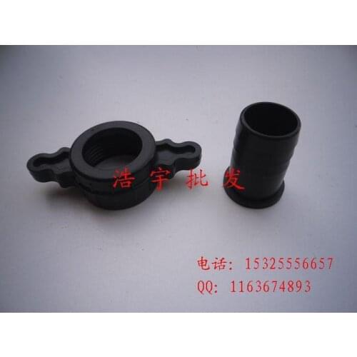 Gasoline water pump fittings 1 inch plastic pipe straight pipe joints spanner nut