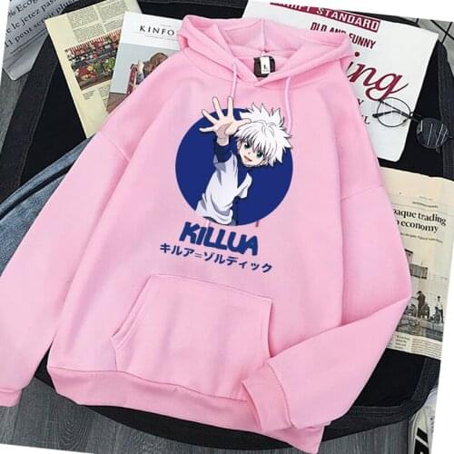 Killua Japanese Anime Hunter X Hunter Hoodies Women Funny Cartoon Hisoka Morow Graphic Harajuku Tops Killua Sweatshirts Female
