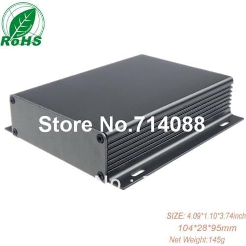 1pcs/lot PCB Electronic Instrument Project Box Case diy Extruded Aluminum Enclosures wire connector junction box 104*28*95mm