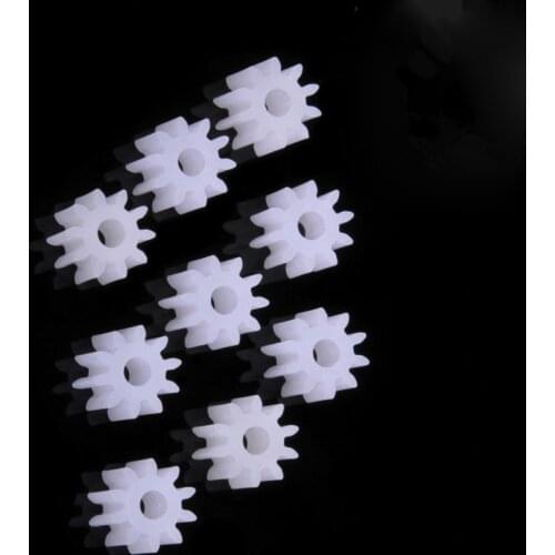 LCLL-20 Pieces 6mm x 2mm 10 plastic teeth sprocket gear box for toy car engine shaft