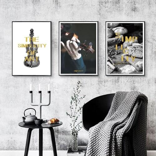 Minimalist Violin Art Canvas Poster Still Life Painting Nordic Style Picture Print Modern Home Living Room Decor Unframed fort