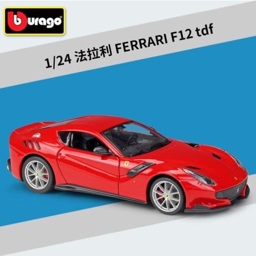 Bburago 1:24 Ferrari F12 TDF High-imitation Car Model Die-casting Metal Model Toy Gift Simulated Alloy Car Collection