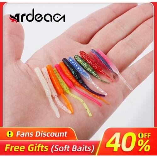 Ardea SoftLures Silicone Bait 12pcs50mm Fishing Lure Set Swimbait Wobblers Worm Double Color Jig Baits Artificial Fishing Tackle