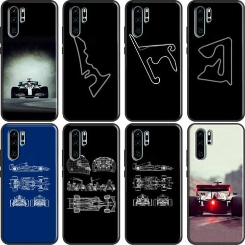 Formula 1 Circuit Racing Car Soft Cover For Huawei P30 Lite P40 P20 Pro Mate 20 10 Lite P Smart 2021 2019 Phone Case